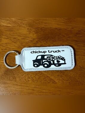 Lip balm holder keychain with Chickup Truck™  logo - NWT - MADE TO ORDER - 🩵🛻🐥🩵